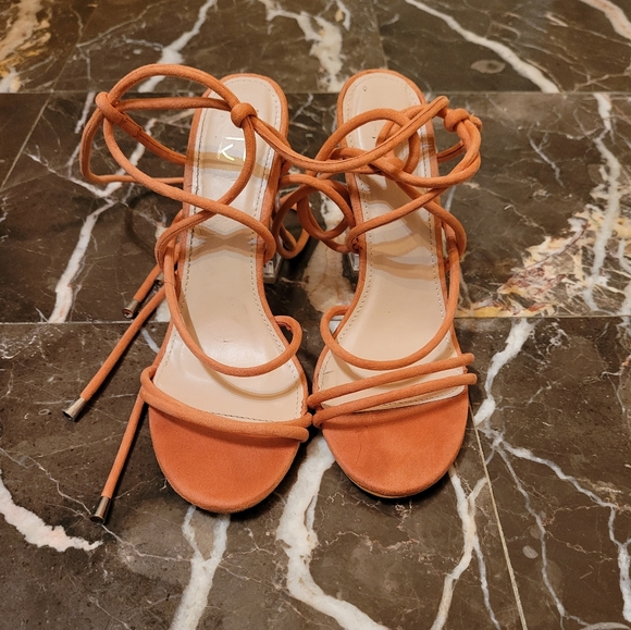 Coral strapy heels - Picture 4 of 4